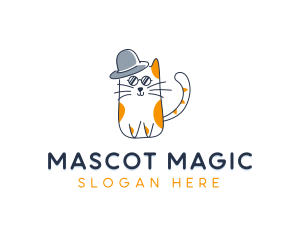 Cat Feline Pet logo design