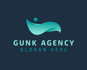 Gradient Wave Agency logo design