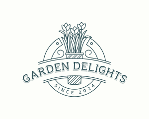 Garden Flower Planting logo design