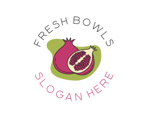 Pomegranate Fruit Market logo design