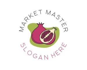 Pomegranate Fruit Market logo design