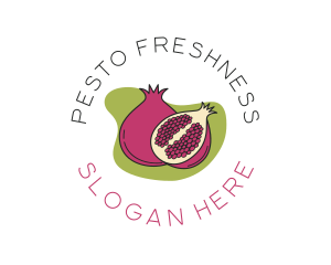 Pomegranate Fruit Market logo design