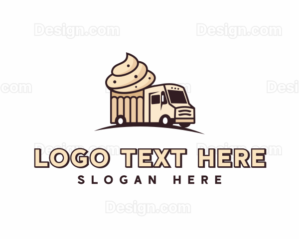 Cupcake Food Truck Logo