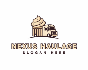 Cupcake Food Truck logo design