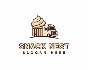 Cupcake Food Truck logo design