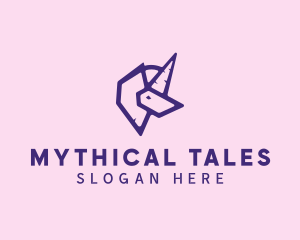 Mythical Unicorn Creature logo design