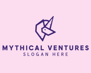 Mythical Unicorn Creature logo design