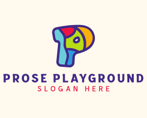 Playful Puzzle Letter P logo design