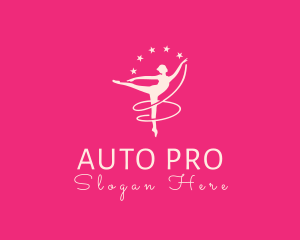 Elegant Ballet Gymnast Logo