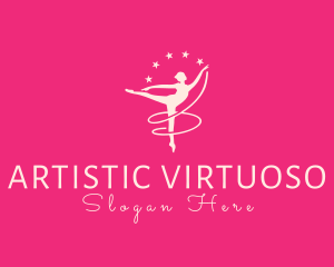 Elegant Ballet Gymnast logo design