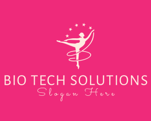 Elegant Ballet Gymnast logo design