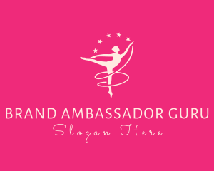 Elegant Ballet Gymnast logo design