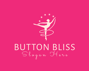 Elegant Ballet Gymnast logo design