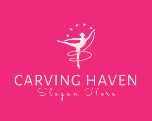 Elegant Ballet Gymnast logo design