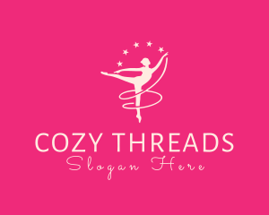 Elegant Ballet Gymnast logo design