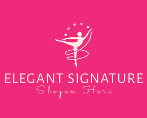 Elegant Ballet Gymnast logo design