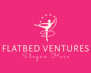 Elegant Ballet Gymnast logo design