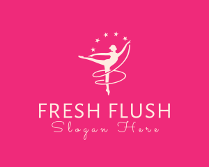 Elegant Ballet Gymnast logo design