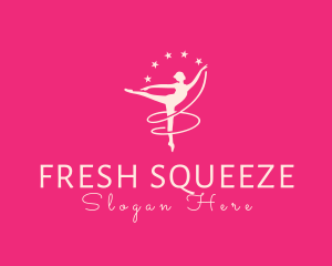 Elegant Ballet Gymnast logo design