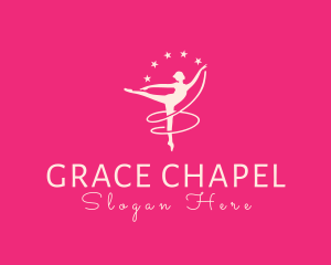 Elegant Ballet Gymnast logo design