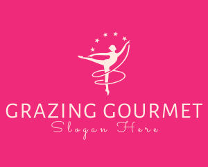 Elegant Ballet Gymnast logo design