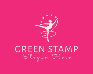 Elegant Ballet Gymnast logo design