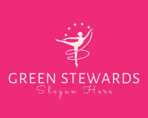 Elegant Ballet Gymnast logo design