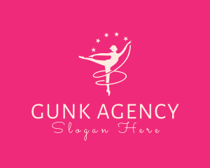 Elegant Ballet Gymnast logo design