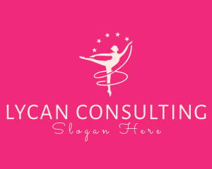 Elegant Ballet Gymnast logo design