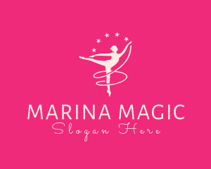 Elegant Ballet Gymnast logo design