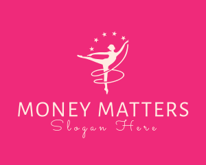 Elegant Ballet Gymnast logo design