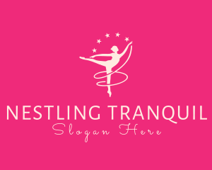 Elegant Ballet Gymnast logo design