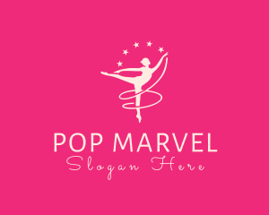 Elegant Ballet Gymnast logo design