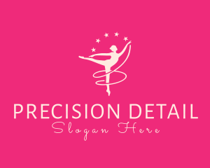 Elegant Ballet Gymnast logo design