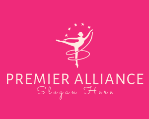 Elegant Ballet Gymnast logo design