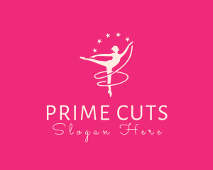 Elegant Ballet Gymnast logo design