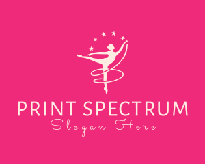 Elegant Ballet Gymnast logo design