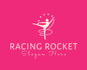 Elegant Ballet Gymnast logo design