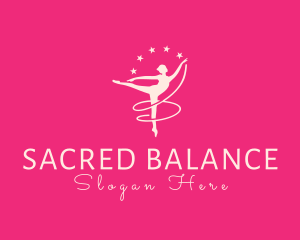 Elegant Ballet Gymnast logo design