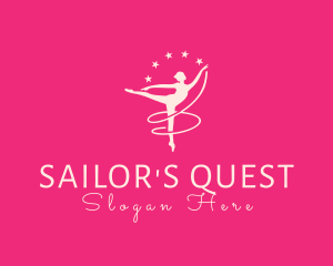 Elegant Ballet Gymnast logo design