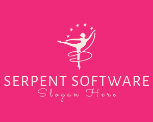 Elegant Ballet Gymnast logo design