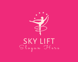 Elegant Ballet Gymnast logo design