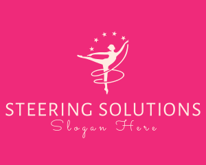 Elegant Ballet Gymnast logo design