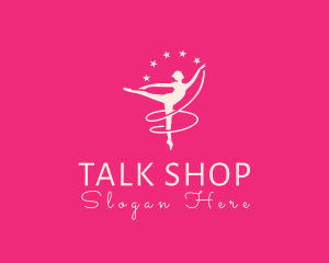 Elegant Ballet Gymnast logo design