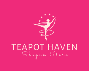 Elegant Ballet Gymnast logo design