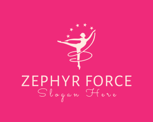 Elegant Ballet Gymnast logo design