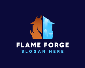 Flaming Ice House logo design