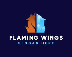 Flaming Ice House logo design