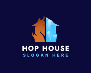 Flaming Ice House logo design