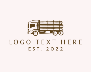 Lumber Truck Automobile logo
